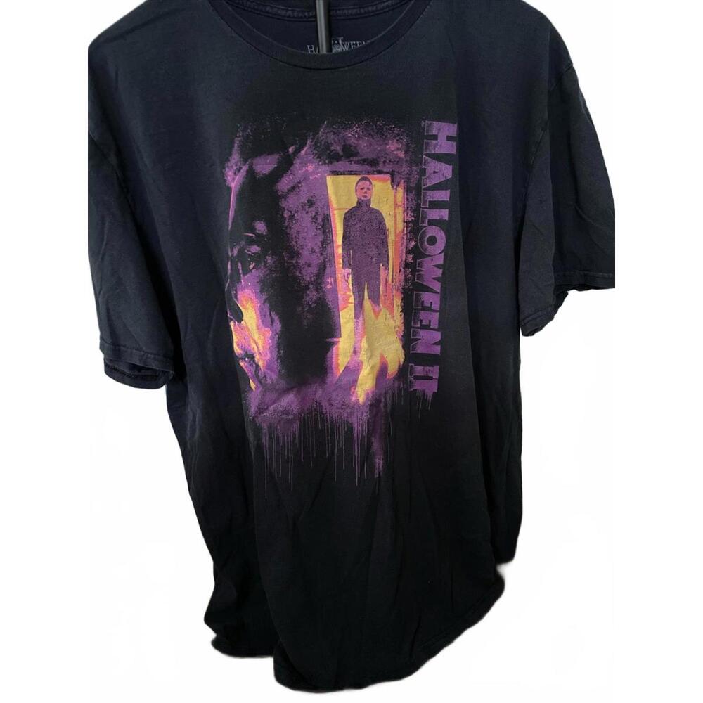 Halloween II Movie T-shirt Black Michael Myers Horror r Mens Size XX Large